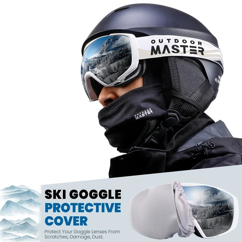 OutdoorMaster OTG Ski Goggles Anti Fog With Cover Snow