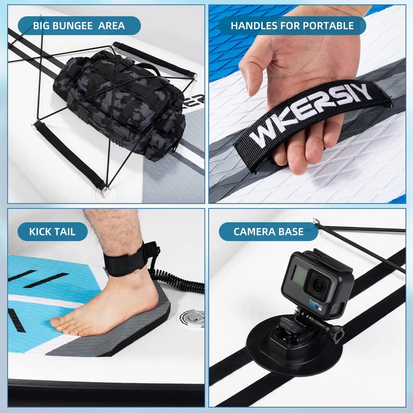 Wkersiy Inflatable Stand Up Paddleboard Touring With Backpack Paddles