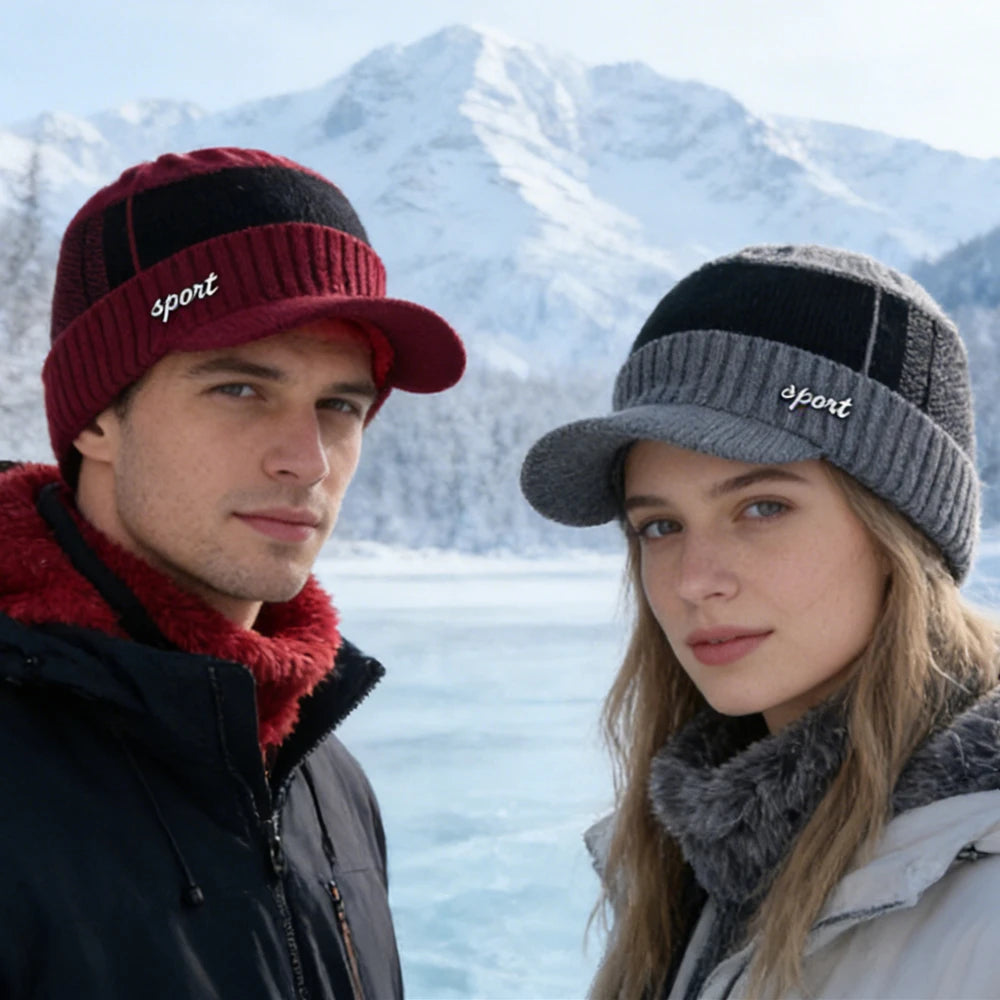 NONECN Unisex Warm Winter Hat With Plush Fur Lining