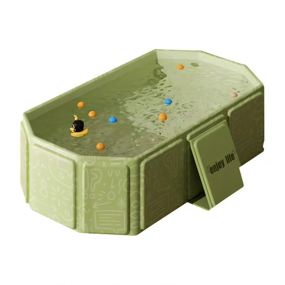 JOCESTYLE Collapsible Baby Bath Tub For Infants And Toddlers