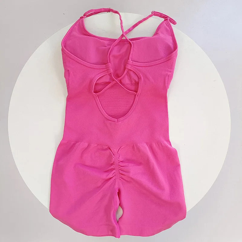 Seamless Yoga Jumpsuit For Women With Quick Dry Knit Fabric