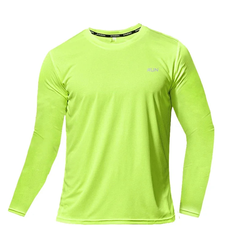 NONECN Summer Ice Silk Long Sleeve Men's Quick Dry Shirt