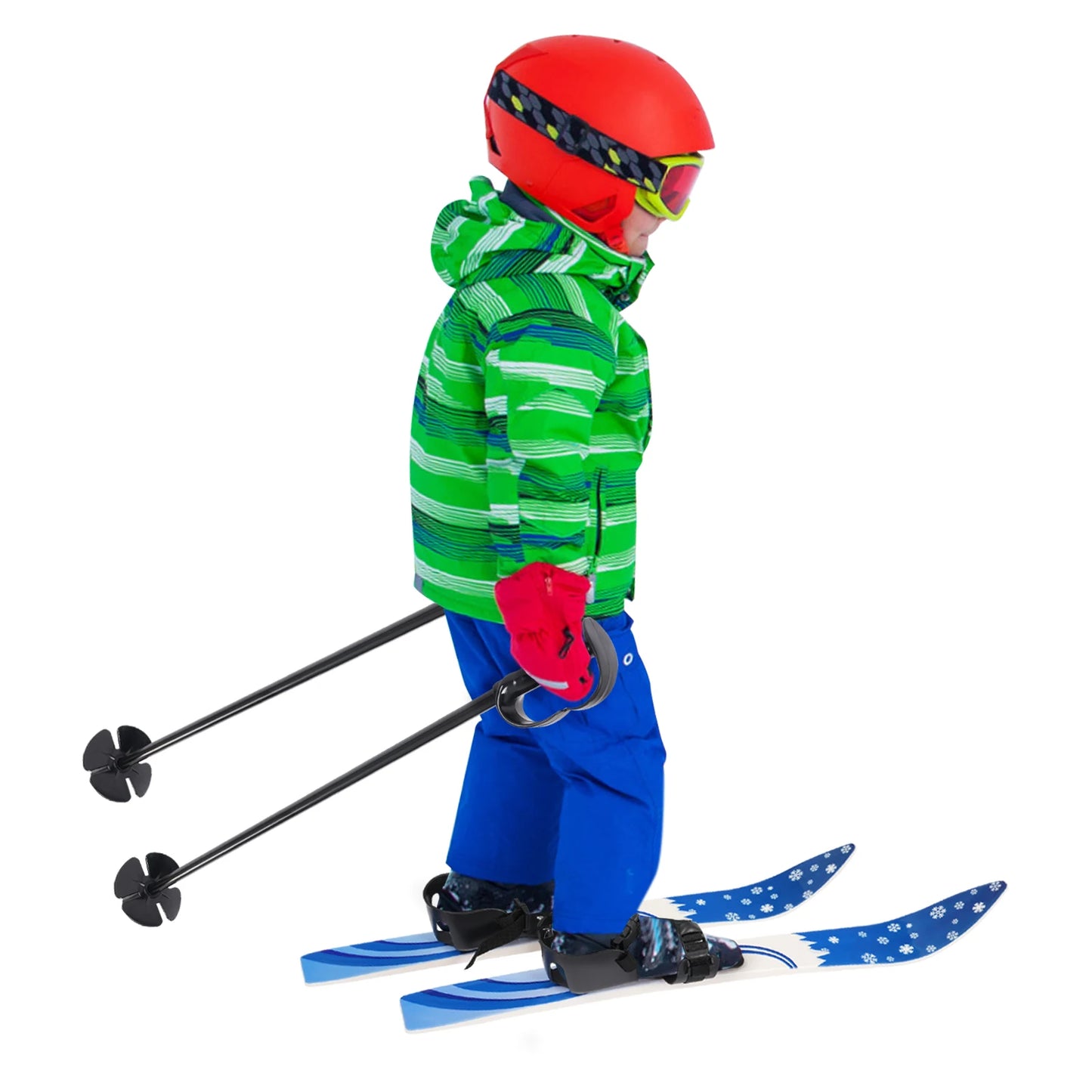 Kids Ski Set With Poles For Beginners Safe Winter Fun