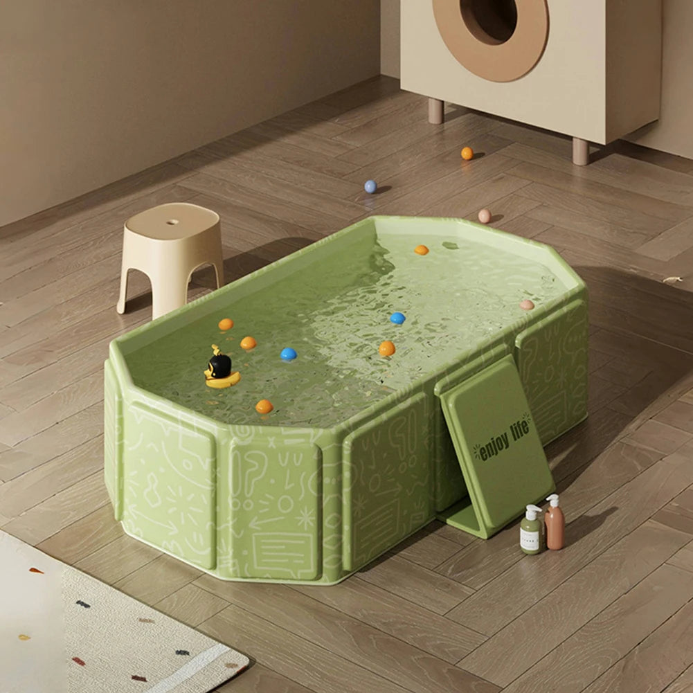 JOCESTYLE Collapsible Baby Bath Tub For Infants And Toddlers