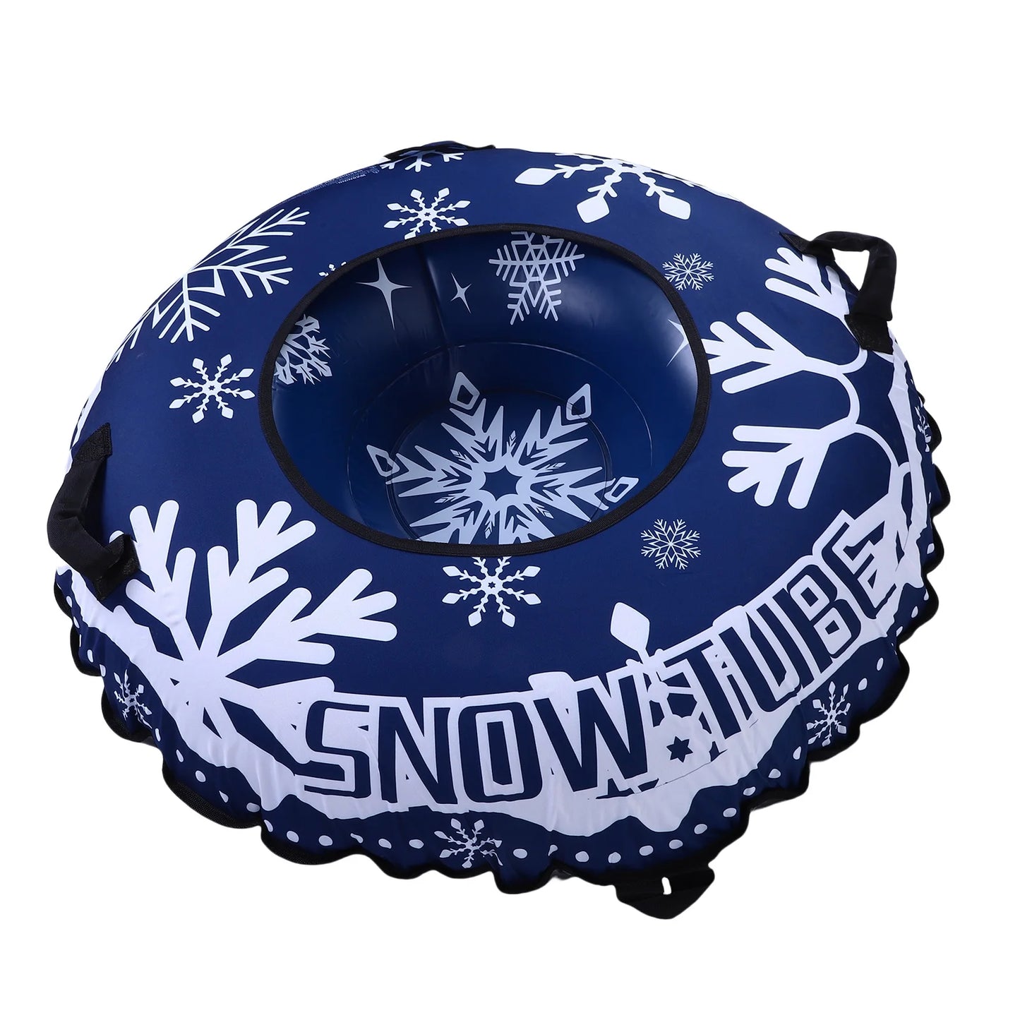Inflatable Snow Tube Sled Heavy Duty With Handles Tow Rope
